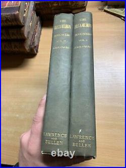 Rare 1893 G Boccaccio The Decameron Limited Edition Vols 1 & 2 Books (ev5)