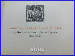 Rare 1893 G Boccaccio The Decameron Limited Edition Vols 1 & 2 Books (ev5) Rare 1893 G Boccaccio The Decameron Limited Edition Vols 1 & 2 Books (ev5)