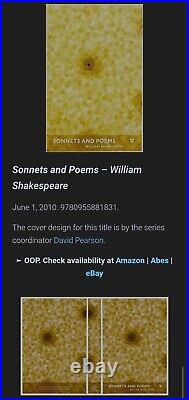 Rare 1st/1st White's Books Fine Edition Sonnets And Poems, William Shakespeare