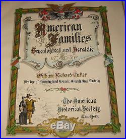 Rare'AMERICAN FAMILIES GENEALOGICAL & HERALDIC' Limited Edition BOOK Genealogy