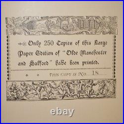 Rare Ltd Ed Alfred Darbyshire A Booke of Olde Manchester and Salford 1887