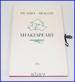 Rare! Vtg Pablo PICASSO, SHAKESPEARE, ARAGON Book #989 /limited edition of 1000