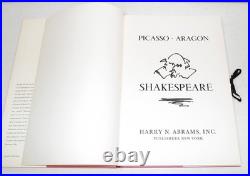 Rare! Vtg Pablo PICASSO, SHAKESPEARE, ARAGON Book #989 /limited edition of 1000