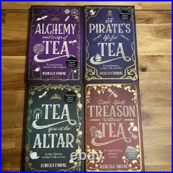 Rebecca Thorne Tomes of Tea COMPLETE SIGNED 1st/1st Sprayed Hardback Set 1-4