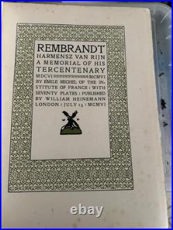Rembrandt Book of Plates Hardcover by Ballantine and Co Publishers LTD