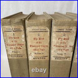 Richard Burton BOOK OF THE THOUSAND NIGHTS & NIGHT 1-10 VOLUMES Limited Edition