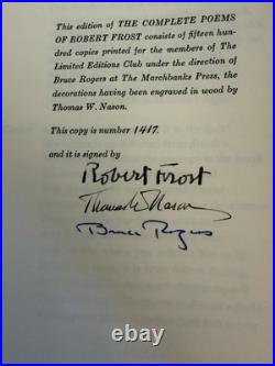 Robert Frost, The Complete Poems II Limited Signed 1st Edition