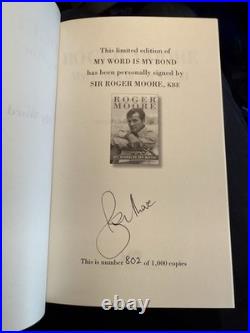 Roger Moore My Word is My Bond SIGNED Limited Edition Autobiography
