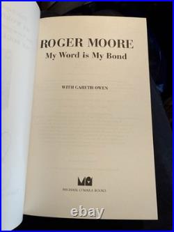 Roger Moore My Word is My Bond SIGNED Limited Edition Autobiography