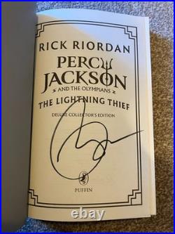 SIGNED Percy Jackson The Lightning Thief (Deluxe Collectors Edition) NEW