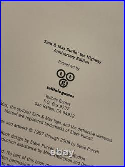 SIGNED & RARE Sam & Max Surfin' The Highway Anniversary Hardcover, Steve Purcell