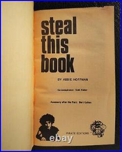 STEAL THIS BOOK Abbie Hoffman Rare 1st Printing 1971 Pirate Editions