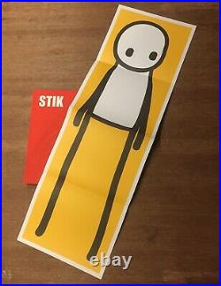 STIK Rare Signed & Doodled Book +Yellow Poster 1st Ed 2015 with Original Receipt