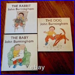Set of 3 1st Edit'n John Burningham Little Books The Rabbit, The Dog, The Baby