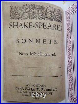 Shakespeare's Sonnets, Thornwillow Press (2016). Ltd. Edition 100 copies. Rare