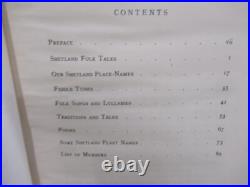 Shetland Folk Book Vol. 1 by E. S Reid Tait 1947 Lerwick. Place Names, Songs etc