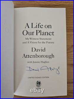 Signed David Attenborough A Life On Our Planet 1st Edition/1st Impression