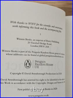 Signed David Attenborough A Life On Our Planet 1st Edition/1st Impression