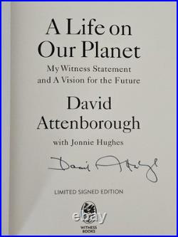 Signed David Attenborough A Life On Our Planet 1st Edition/1st Impression