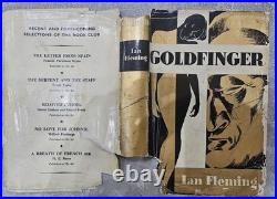 Signed James Bond Goldfinger, Ian Fleming (1959) First Book Club Edition