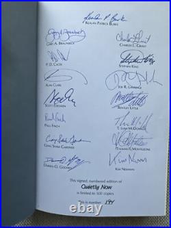 Signed and Numbered 194 of 500 Edition QUIETLY NOW 30 Signatures Book HC DJ 2004