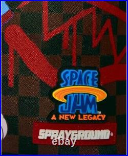 Sprayground Bugs Bunny Space Jam Checkerboard Monogram Backpack Books Bag B3831
