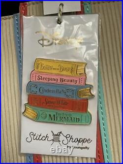 Stitch Shoppe By Loungefly Disney Princess Books Crossbody Handbag Purse