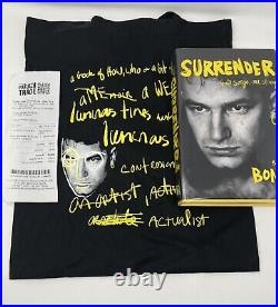 Surrender 40 Songs 2022 Signed By Bono U2 HB 1st Edition & Tote Bag