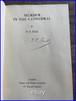 T. S. Eliot. Murder in the Cathedral. Faber & Faber 1935. HB. Signed. 1st/1st