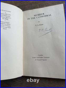T. S. Eliot. Murder in the Cathedral. Faber & Faber 1935. HB. Signed. 1st/1st
