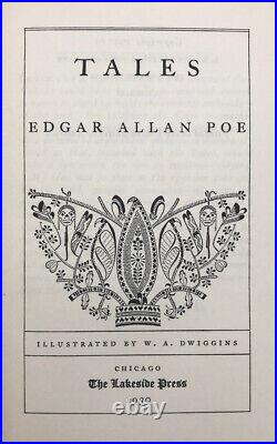 TALES, by Edgar Allan Poe and W. A. Dwiggins 1930 Horror Macabre Ltd. Ed