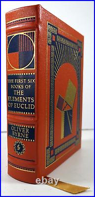 THE FIRST SIX BOOKS OF THE ELEMENTS OF EUCLID Easton Leather Bound Facsimille