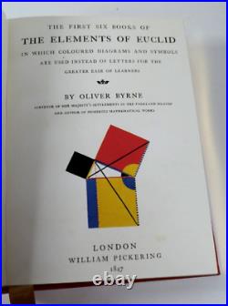 THE FIRST SIX BOOKS OF THE ELEMENTS OF EUCLID Easton Leather Bound Facsimille