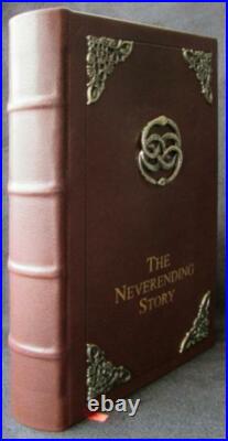 THE NEVERENDING STORY HANDMADE LEATHER HC with FREE AURYN NECKLACE Color Illus