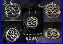 THE NEVERENDING STORY HANDMADE LEATHER HC with FREE AURYN NECKLACE Color Illus