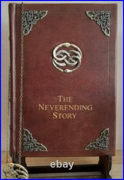 THE NEVERENDING STORY HANDMADE LEATHER HC with FREE AURYN NECKLACE Color Illus
