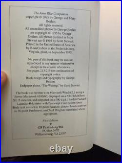 The Anne Rice Companion Limited First Edition #31/500 Signed