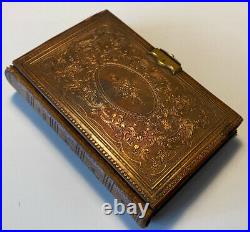 The Book Of Common Prayer, Rare Copper Front And Back Cover, c1855 Antique Small