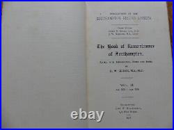 The Book of Remembrance Southampton Record Society 1927/30 3 Vols H. Gidden