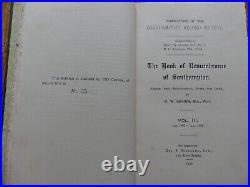 The Book of Remembrance Southampton Record Society 1927/30 3 Vols H. Gidden