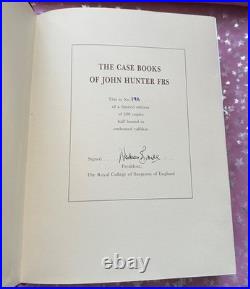The Case Books of John Hunter FRS Half-leather limited edition Signed Hardback