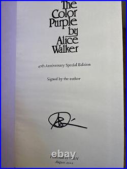 The Color Purple by Alice Walker SIGNED 40th Anniversary Edition UK 1st/1st HB
