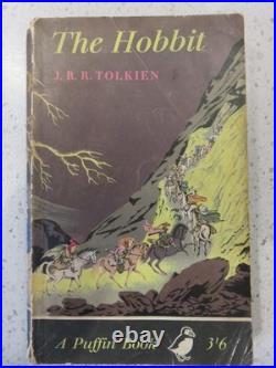 The Hobbit by J. R. R. Tolkien (1961 Puffin Books Edition, No. 101) Vintage PB