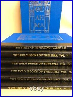 The Holy Books of Thelema Aleister Crowley 6 volume set leather binding slipcase