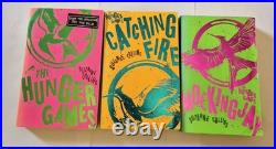 The Hunger Games Trilogy Propaganda Neon Rebel UK Edition 3 Books Complete Set