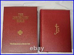 The Jerusalem Bible Illustrations by Salvador Dali 1970 Leather Hardcover BOX