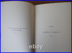 The Poetical Works of Robert Herrick 2 volumes 1891 limited edition