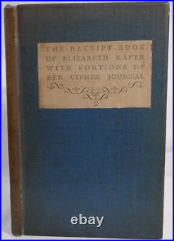 The Receipt Book of Elizabeth Raper 1924 Nonesuch Press limited edition
