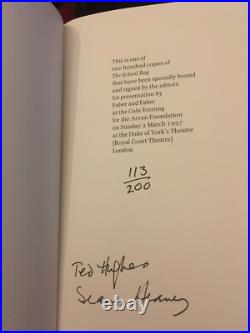 The School Bag book signed by both editors, limited edition collectible like new