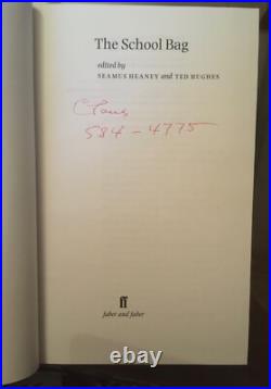 The School Bag book signed by both editors, limited edition collectible like new